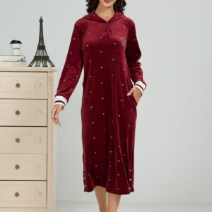 Winter Pajamas velour dress251031
